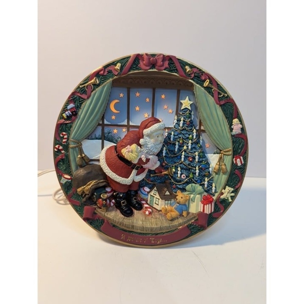 Bradford Exchange 1995 A Visit From St Nick 3D‎ Plate